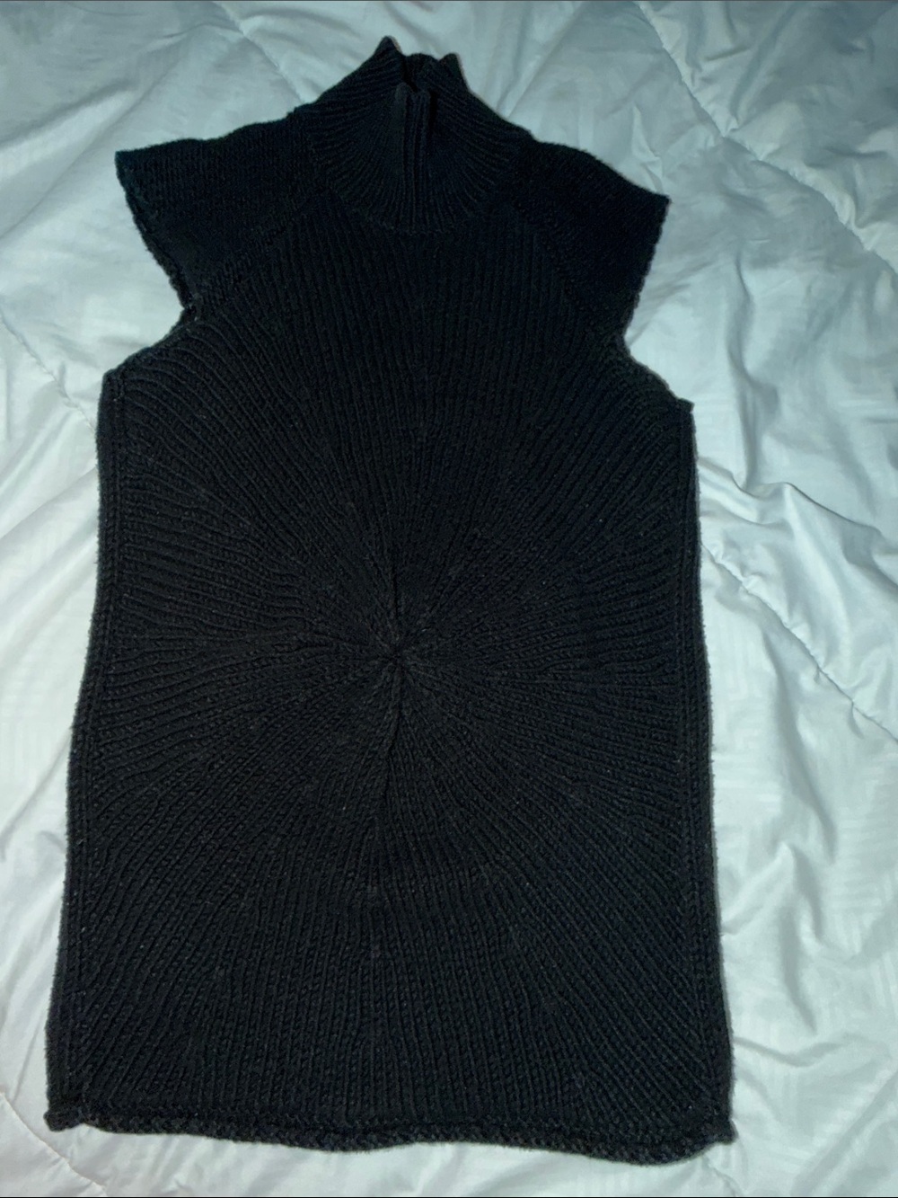 armani exchange black rib-knitted sleeveless sweater tunic